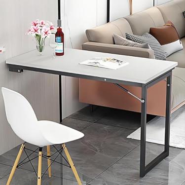 Imagem de Mesa dobrável montada na mesa de parede de aço inoxidávelmesa dobrável montada na parede, mesa dobrável de parede mesa dobrável de parede suporte de metal mesa montada no par