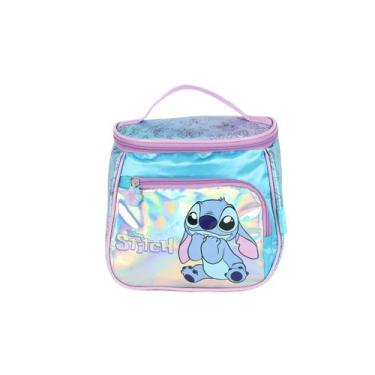Imagem de Lancheira Térmica Stitch Meninas Escolar Passeio Infantil, Azul