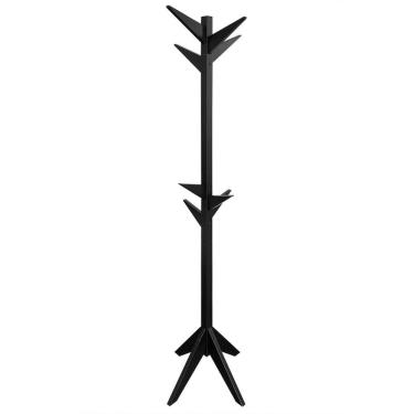 Imagem de Cabideiro De Pé Mancebo Madeira Reticulado Com Arara Preto