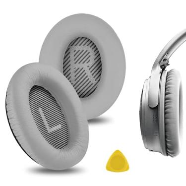 Imagem de Geekria Almofadas auriculares de substituição QuickFit para Bose QC45, QC35, QC35 ii, QC35 ii Gaming, QC15 QC25, AE2, AE2i, AE2w, SoundTrue, SoundLink AE, QCSE, almofadas de fone de