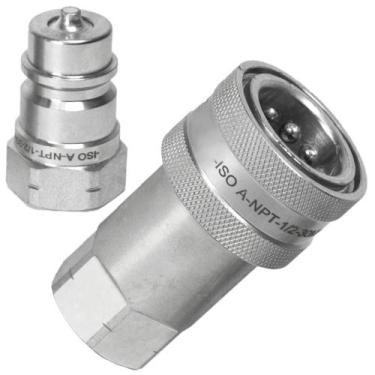 Imagem de Engate Rápido Iso A Para Óleo Hidráulico 1/4 Macho Com Fêmea