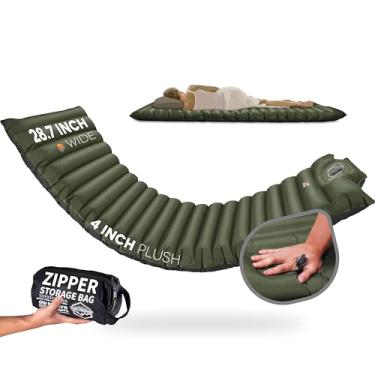 Imagem de ZOOOBELIVES Espessura extra | Almofada de dormir larga com bomba embutida, colchão inflável de acampamento de máximo conforto para acampamento, barraca e mochila, leve e compacto - Airlive2000P