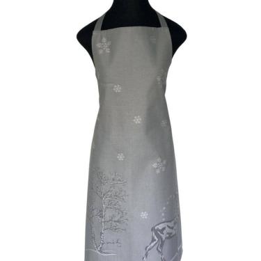 Imagem de Avental De Cozinha Rena Cinza 100% Algodão Jacquar