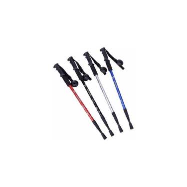 Imagem de Bastão de caminhada para caminhada, pacote com 2 alças antichoque e 3 