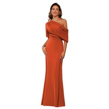 Imagem de Vestido Mãe da Noiva BITALY Burnt Orange Satin 16W