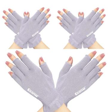 Imagem de Luvas de algodão GSAFEME para mãos secas, eczema, roxas, L/XL, 3 pares