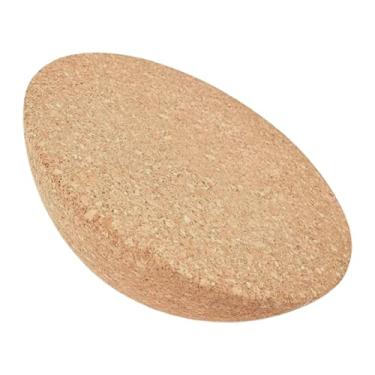 Imagem de UGPLM Bola de massagem de cortiça, meia bola de ioga, acessório para pilates, melhora o equilíbrio, equipamento de fitness para academia, esportes, treino, 15cmx7cm