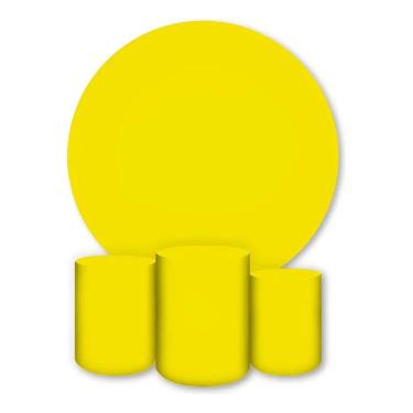 Imagem de Painel Redondo E Capas De Cilindro Sublimad Amarelo