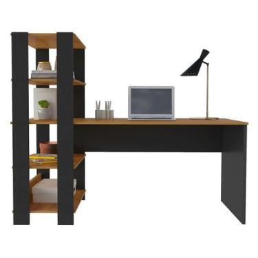 Imagem de Escrivaninha Match Pinho e Preta - Artely