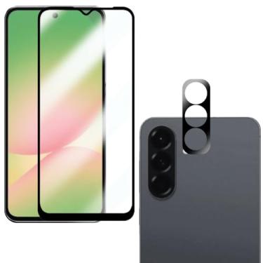 Imagem de Película de Vidro Temperado 3D para Galaxy A56, Proteção Total da Tela, com Película Protetora de Câmera, 9H