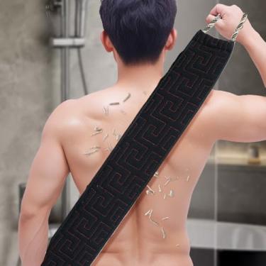 Imagem de Esfregão traseiro para chuveiro, escova de limpeza de banho para as costas com alça reversível, escova esfoliante corporal para chuveiro, limpeza profunda da sua pele, homens e mulheres