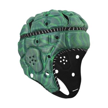 Imagem de Generic Capacete de Rugby Capacete de Futebol Acolchoado Macio Scrum Cap Equipamento Leve Tamanho Infantil para Treinamento de Futebol Americano de Bandeira, Verde