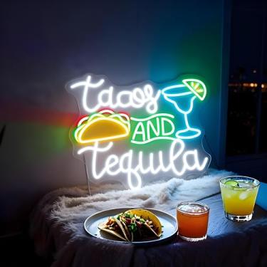 Imagem de Neonawall Neon Signs for Wall Decor Light Up Letters Led Sign Birthday Party Gifts Led Decorative Night Signs Room Decorations Supplies Neon Party Sign for Store Home Dorm Bedroom (Tacos)