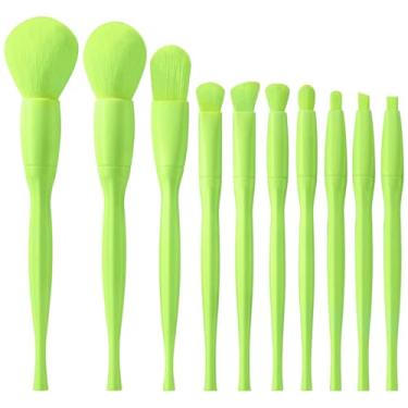 Imagem de 10 conjuntos de pincéis de maquiagem macios ao toque, pincéis de maquiagem em pó, pincel de blush, pincel de sombra para maquiagem diária no rosto