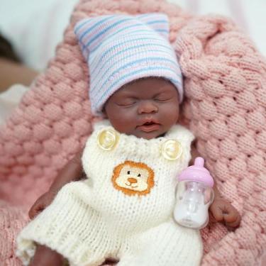 Imagem de Boneca Reborn MYREBABY Black Silicone 18 cm Girl Alice