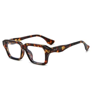 Imagem de Óculos de Sol Masculino Rivets com Lentes Transparentes nas Cores e Roxas, Proteção UV400, Ideal para Esportes ao Ar Livre, Corrida e Ciclismo. Estampa de Leopardo.