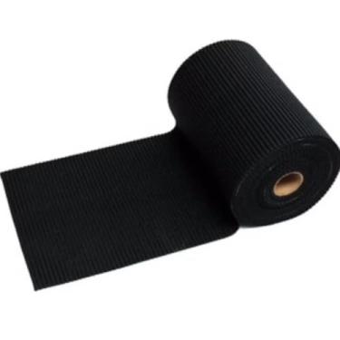 Imagem de Tapete Emborrachado Versátil Antiderrapante Preto 200 x 42 Cm Passadeira Para Cozinha Yoga Atividades Físicas