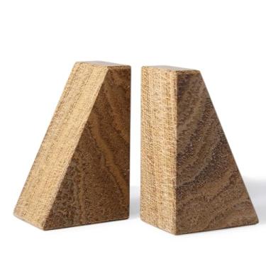 Imagem de Karibiber Suportes de livros de mármore para livros pesados, extremidades decorativas de livros para prateleiras, extremidades de livros duráveis e pesadas de pedra de mármore exclusiva para livros de