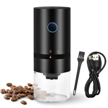 Imagem de Moedor de Café Portátil Elétrico, Moagem Cerâmica Ajustável, USB Recarregável, 25g de Capacidade, Design Compacto para Casa, Escritório e Viagem, Preto