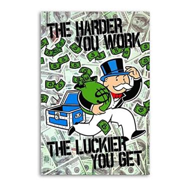 Imagem de EWM ALEC Monopolys Monopoly Pôster de jogo vintage pintura decorativa em tela arte de parede pôsteres de sala de estar pintura de quarto 12 x 18 polegadas (30 x 45 cm)