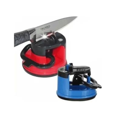 Imagem de Kit 2 Afiador Facas Amolador Tesoura Canivete Ventosa Colorido