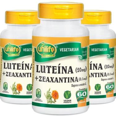 Imagem de Kit 3 Luteína E Zeaxantina Unilife 60 Cápsulas
