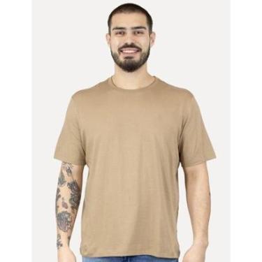 Imagem de Camiseta Individual Comfort Pima Soft Touch Logo Cáqui-Masculino