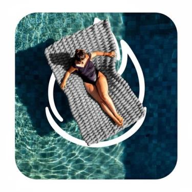 Imagem de Tapete Flutuante Tricô Náutico - Eco Flame Garden, Prata