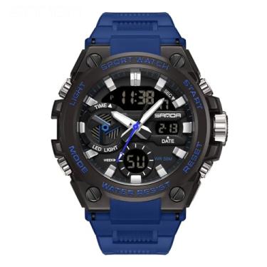 Imagem de AIMES Relógio masculino esportivo, ao ar livre, à prova d'água, militar, relógio tático, analógico, digital, data, alarme, cronômetro, multifunções, táticas, relógio de pulso grande para homens, 3311