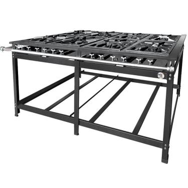 Imagem de Fogão Industrial 8 Bocas Duplas Tradicional Baixa Pressão Mr Fogões 30x30 P7