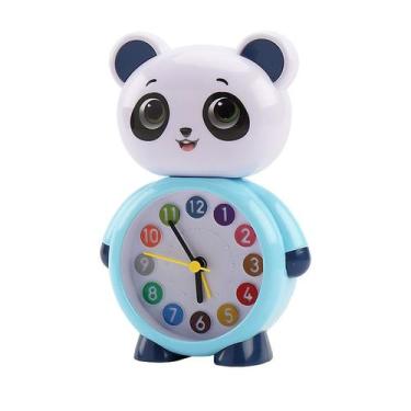 Imagem de Despertador fofo em forma de panda para crianças com design analógico 