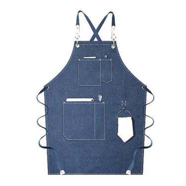 Imagem de Avental de ganga profissional Cowboy Heavy-Duty 76x66cm - yiweisai