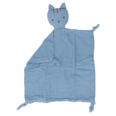Imagem de Hztyyier Cobertor de Segurança Neutro de Gênero, Aconchegador de Animais, Edredom Adorável, Brinquedo Calmante Eficaz para Bebês Mais Saudáveis, Material de Algodão Macio (Azul-marinho)