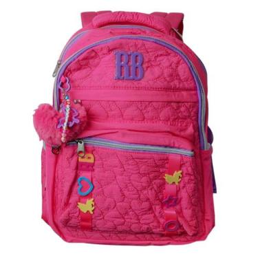 Imagem de Mochila de Costas Escolar Juvenil com PomPom Rebecca Bonbon, Rosa