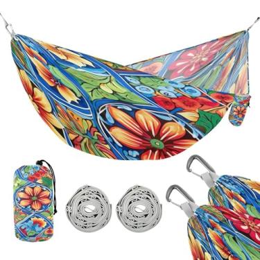 Imagem de ATTX Rede mexicana de cerâmica para acampamento – Redes leves e portáteis, capacidade de 150 kg para uso interno, caminhadas, mochilão, viagens, quintal, praia (627)