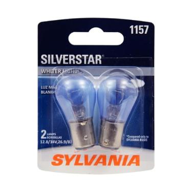 Imagem de SYLVANIA - Mini lâmpada SilverStar 1157 – Luz mais brilhante e branca, ideal para luzes diurnas (DRL) e luzes de ré (contém 2 lâmpadas)