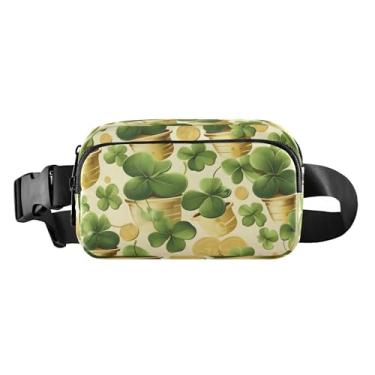 Imagem de CEBUGI Mini pochetes de caminhada para homens e mulheres, elementos do dia de São Patrício, modernos, resistentes à água, com cinto ajustável para treino, viagem, corrida