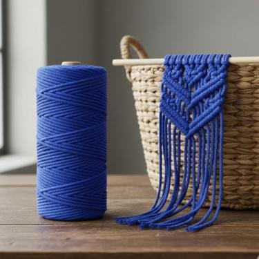 Imagem de Corda de macramê colorida de 3 mm x 109 jardas, barbante torcido para artesanato para pendurar na parede, decoração de casa, várias cores