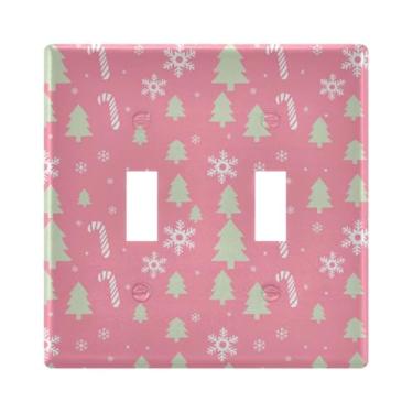 Imagem de Burbuja Capa de placa de parede para interruptor de luz de árvores de Natal, placa decorativa de parede, parafusos incluídos, 2 faixas