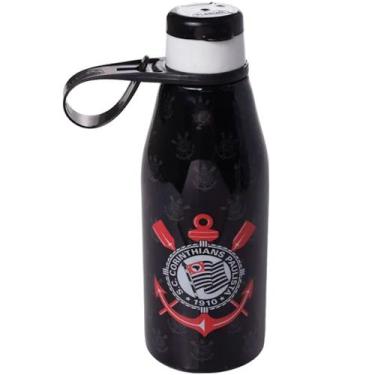 Imagem de Garrafa Squeeze Corinthians 530ml Mochila Esporte Trabalho