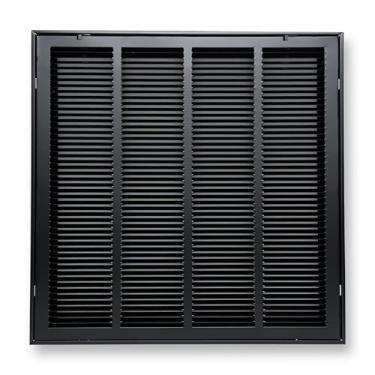 Imagem de Serve para abertura de duto de 24 x 24 | Grade de filtro de ar de retorno de aço da Handua [porta removível] para filtros de 2,5 cm | Grade de tampa de ventilação, preta | Grade de ar frio HVAC |