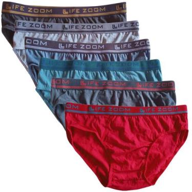 Imagem de Kit 6 Cuecas Slip Masculino  Life Zoom Dstilo algodão - Life Zoom / Ds
