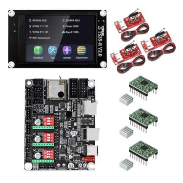 Imagem de Compatível com a placa-mãe Makerbase MKS DLC32 V2.1 de 32 bits - Controlador Wi-Fi offline com tela sensível ao toque TFT TS24/TS35-R para máquina de gravação a laser.(Package 6)