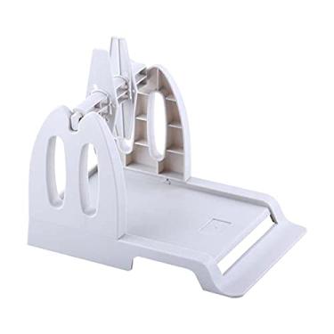 Imagem de Suporte para Etiquetas Impressora Térmica de Mesa 2 em 1 Rolos e Pilha Fan-Fold Dispenser Adesivos Pacotes Envio Detachável Entrega Supermercado Loja Varejo