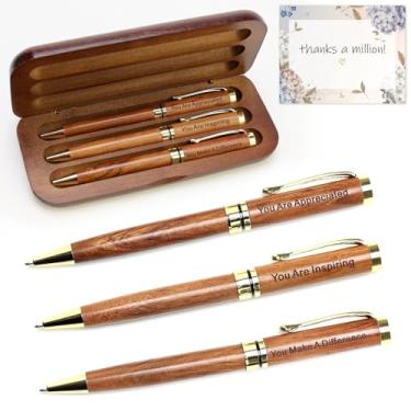 Imagem de 3 canetas bonitas com caixa, presente de professor para mulheres, presente de agradecimento para professores, presentes de agradecimento, colega de trabalho, criador de diferenças, presentes de Natal