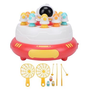 Imagem de SPYMINNPOO Brinquedo Saltitante de Mesa Giratória, Brinquedo de Salto e Captura de Mesa, Placa Giratória de 360 ​​° para Treinamento de Coordenação Olho-mão Infantil (Vermelha)