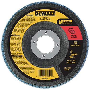 Imagem de DEWALT Disco de aba, zircônia, 10,5 cm x 19,5 cm, 80 grãos (DW8309)