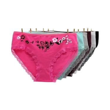 Imagem de Calcinhas De Algodão plus Size Para Mulheres, Estampa Sexy, Cintura Mé