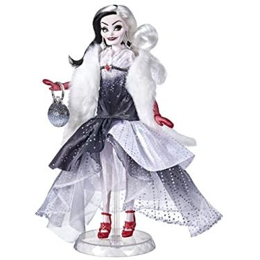 Imagem de Disney Villains Style Series Cruella De Vil, boneca moderna de estilo contemporâneo com acessórios, brinquedo colecionável para meninas a partir de 6 anos