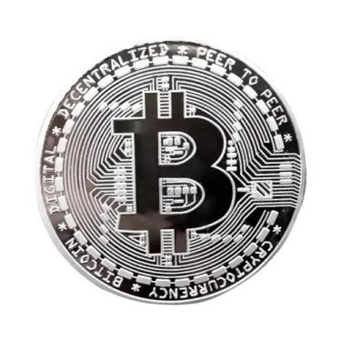 Imagem de Medalha De Bitcoin Em Metal Eletroplated, Arte BTC, Moedas Cripto, Peq